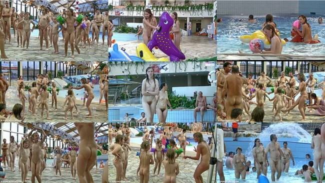 Aqua extravaganza - young nudists bare bathe without clothes  [vol 1] [New Nudism]